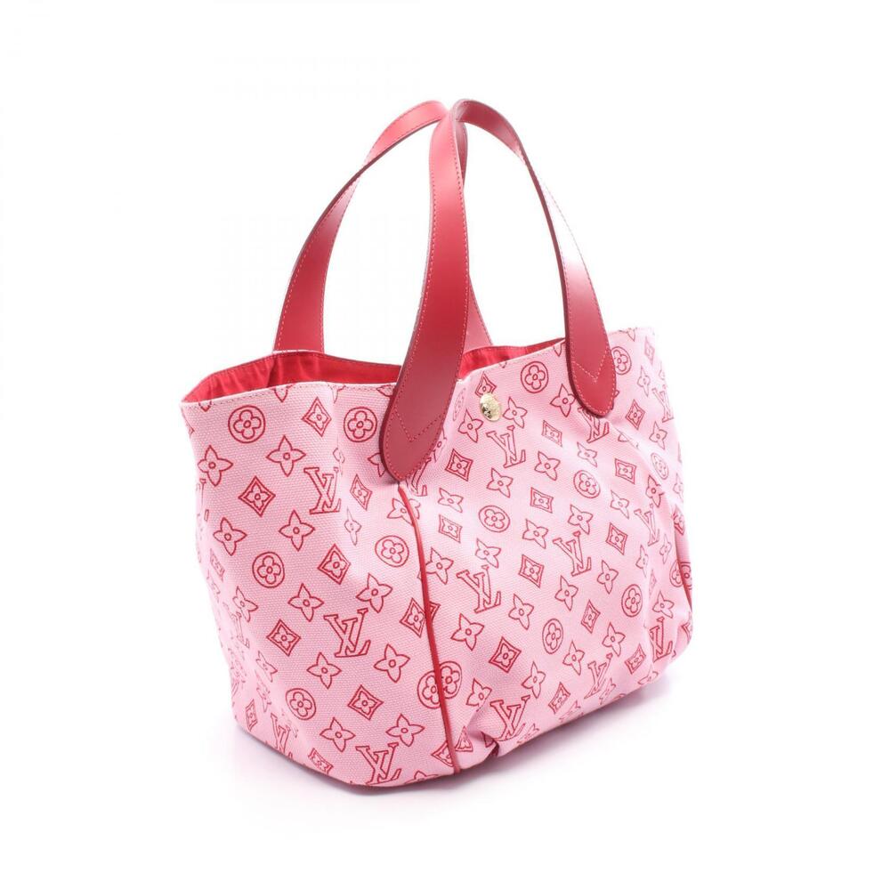 Louis Vuitton Bag Pink Red Canvas Ipanema Beach Pink Leather Rose Cabas Tote